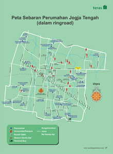 Peta Sebaran Perumahan Jogja Tengah