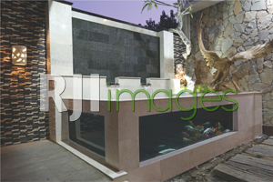 Kolam ikan dengan desain modern