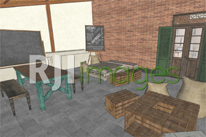 Penggunaan material bekas unfinish menjadi poin penting