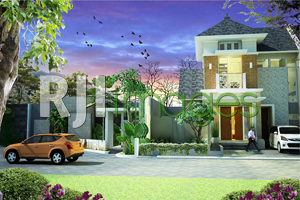 Perspektif hunian tipe 107 Arsita Regency Titibumi