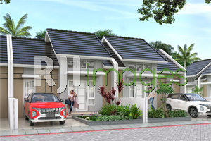 Perspektif hunian tipe 42, cluster Saphire @Permata Bangunjiwo Regency