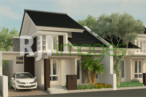 Perspektif hunian tipe 45 Puri Permata Nirwana