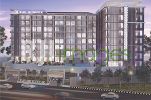 Perspektif maingate area Apartemen Puri Notoprojo