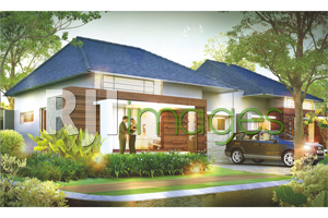 Perspektif rumah tipe 65 (hook) Pondok Permai Tamantirta 3