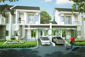 Perspektif rumah tipe 70 (Camelia) Griya Taman Srago