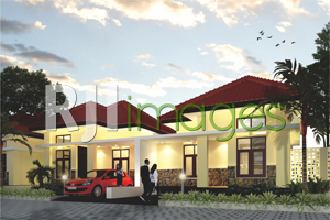 Perspektif unit-unit rumah tipe 54, Azalea Citra