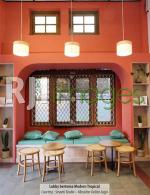 Lobby bertema Modern Tropical