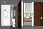 Studi kasus tampak bathroom dan wastafel